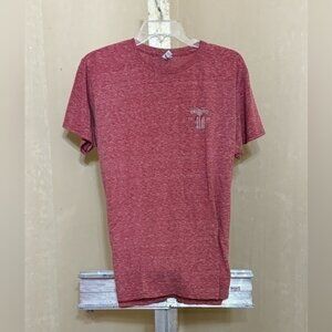 Delta kingspun red heather T-shirt Pensacola surf design sz large